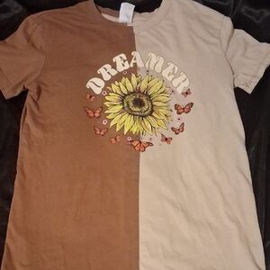 Dreamer Kids Shirt - Brown and Tan